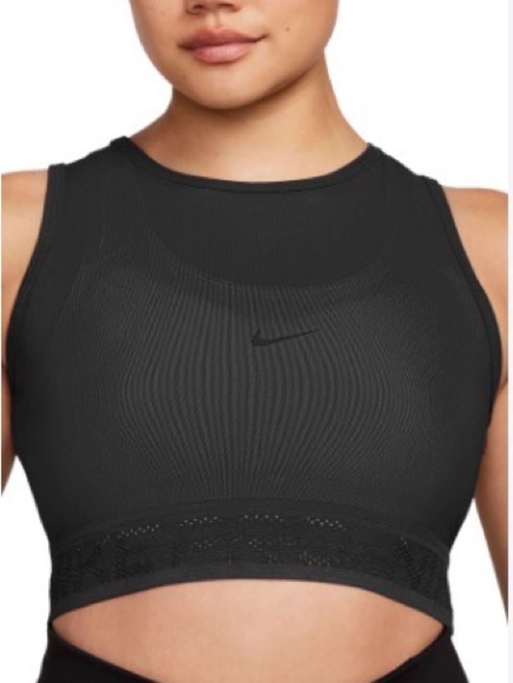 Nike Sports Black Mesh Crop Top NWOT Bralette